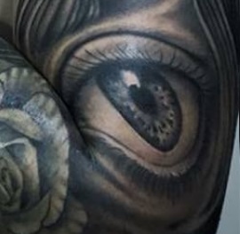 Gold Lisbon Tattoo - Eye Realism