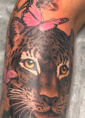 Gold Lisbon Tattoo - Tiger Realism